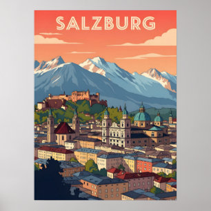 Vintages Salzburg Österreich Poster