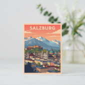 Vintages Salzburg Österreich Postkarte (Stehend Vorderseite)