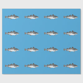Vintages Salzwasser-Fischen - atlantischer Geschenkpapier