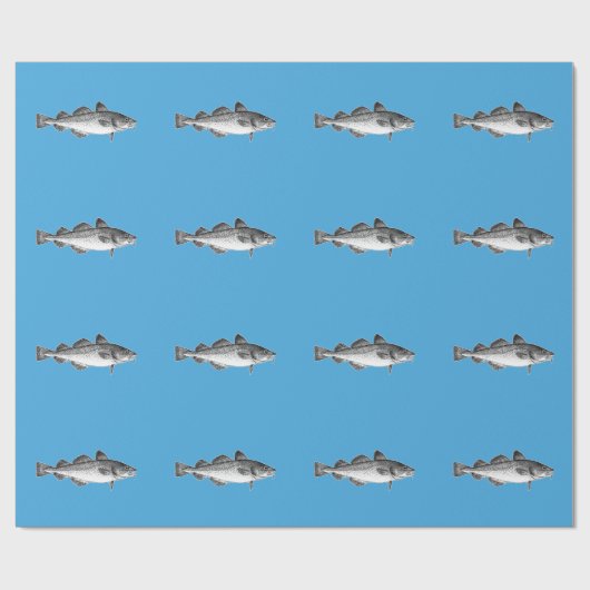 Vintages Salzwasser-Fischen - atlantischer Geschenkpapier (Flach)