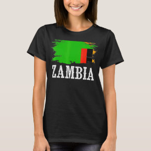 Vintages Sambia Flag I Liebe Sambia T-Shirt