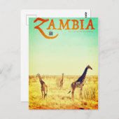 Vintages Sambia Travel Postcard Postkarte (Vorne/Hinten)