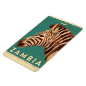 Vintages Sambia Zebra Travel Magnet (Linke Seite)