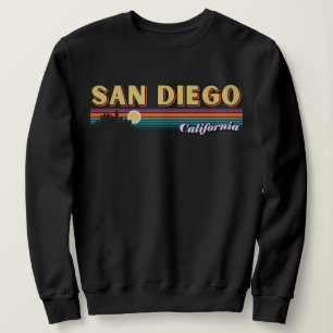 Vintages San Diego California Retro Sunset Streife Sweatshirt