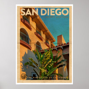 Vintages San Diego Reiseplaner Poster
