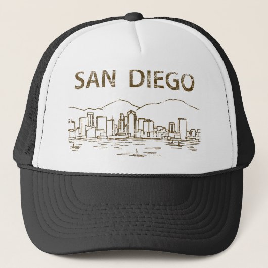 Vintages San Diego Truckerkappe (Vorderseite)