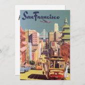 Vintages San Francisco Cable Car Housewarming Part Einladung (Vorne/Hinten)