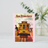 Vintages San Francisco Cable Car Postkarte (Stehend Vorderseite)