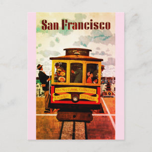 Vintages San Francisco Cable Car Postkarte