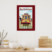 Vintages San Francisco Cable Car Travel Poster (Küche)