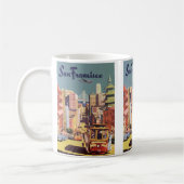 Vintages San Francisco Cable Cars Travel Poster Ar Kaffeetasse (Links)