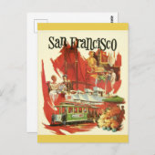 Vintages San Francisco California City Sehenswürdi Postkarte (Vorne/Hinten)