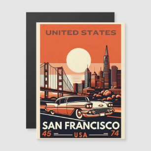 Vintages San Francisco City Classic Car, Kaliforni Magnetkarte