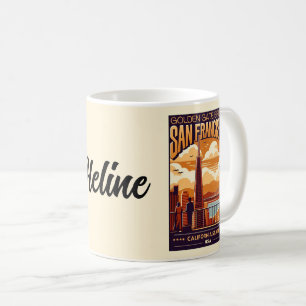 Vintages San Francisco City-Paar, Kalifornien Kaffeetasse