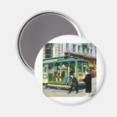 Vintages San Francisco Kabelauto Magnet (Vorderseite/Rückseite)