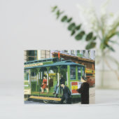 Vintages San Francisco Kabelauto Postkarte (Stehend Vorderseite)