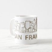 Vintages San Francisco Kaffeetasse (Vorderseite Links)
