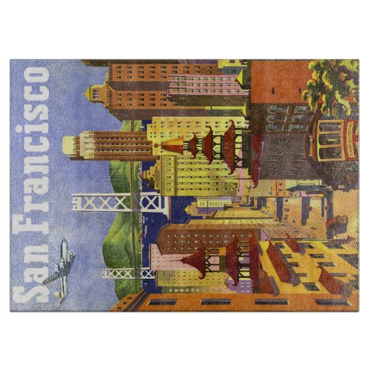 Vintages San Francisco Schneidebrett (Vorderseite)