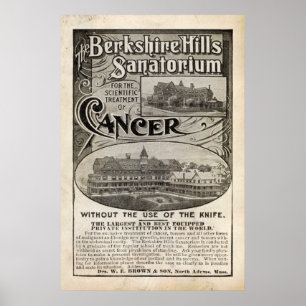 Vintages Sanatorium Beihilfe aus dem Jahr 1899 Poster