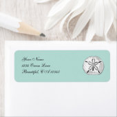 Vintages Sand-Dollar-Seashell-Adresslabel (Insitu)