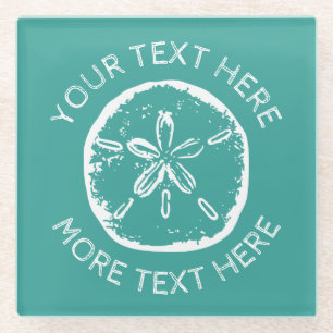 Vintages Sandstrand Muschel-Image Glasuntersetzer