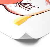 Vintages Sandstrand Retro Seashell Girl Poster (Ecke)