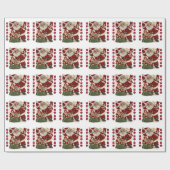 Vintages Sankt-Feiertagsverpackungspapier Geschenkpapier (Flach)