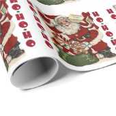 Vintages Sankt-Feiertagsverpackungspapier Geschenkpapier (Rolleneckpunkt)