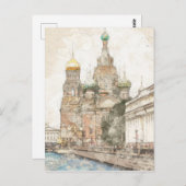 Vintages Sankt Petersburg Russland Historisch Postkarte (Vorne/Hinten)