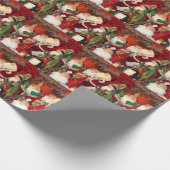 Vintages Sankt-Verpackungs-Papier Geschenkpapier (Ecke)