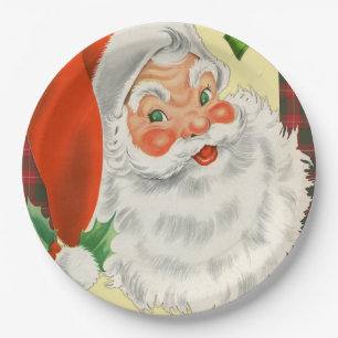 Vintages Sankt-Weihnachten Pappteller