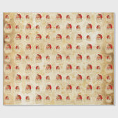 Vintages Sankthauptmuster Geschenkpapier (Flach)