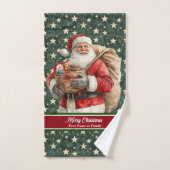 Vintages Santa Bath Handtuch Set zu Weihnachten (Handtuch)