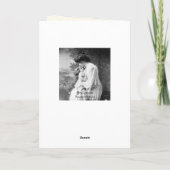 Vintages Santa Bringspielzeug Feiertagskarte (Rückseite)