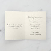 Vintages Santa Bringspielzeug Feiertagskarte (Innenseite)