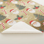 Vintages Santa Claus Muster Sherpadecke (3/4)