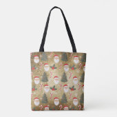Vintages Santa Claus Muster Tasche (Rückseite)