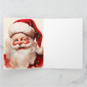Vintages Santa-Claus-Portrait Karte (Innenseite)