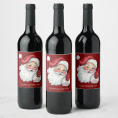Vintages Santa Claus Weinetikett (Flaschen)