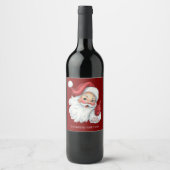 Vintages Santa Claus Weinetikett (Vorderseite)