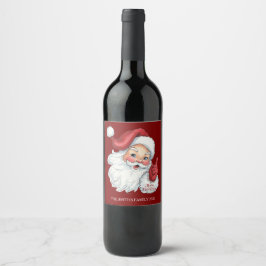Vintages Santa Claus Weinetikett