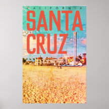Vintages Santa Cruz Reiseplakat