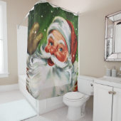 Vintages Santa Face 1 Duschvorhang (Beispiel)