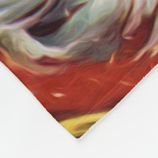 Vintages Santa Face 1 Fleecedecke (Ecke)