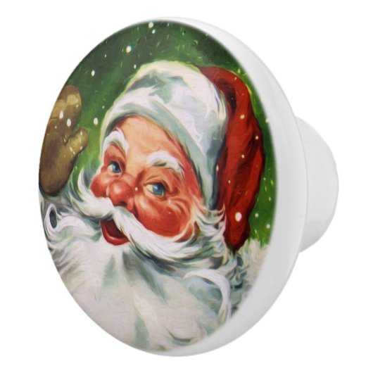 Vintages Santa Face 1 Keramikknauf (Rechts)