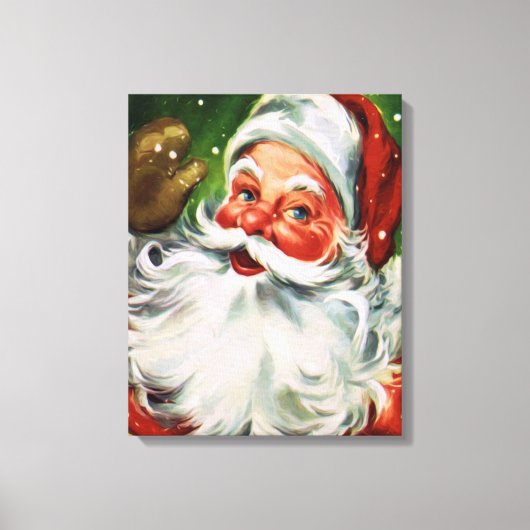 Vintages Santa Face 1 Leinwanddruck (Vorderseite)