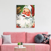 Vintages Santa Face 1 Leinwanddruck (Insitu (Wohnzimmer))