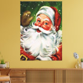 Vintages Santa Face 1 Leinwanddruck (Insitu (Wohnzimmer))