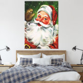 Vintages Santa Face 1 Leinwanddruck (Insitu (Schlafzimmer))