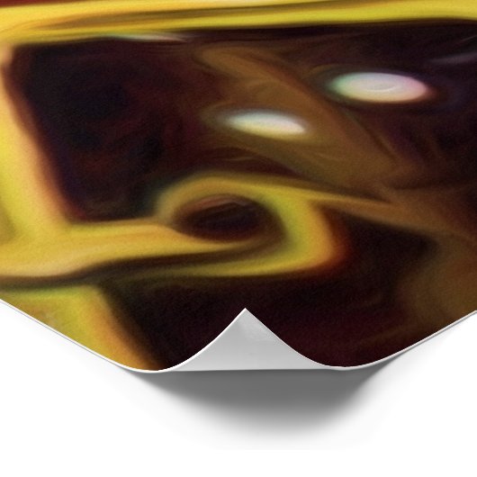 Vintages Santa Face 1 Poster (Ecke)